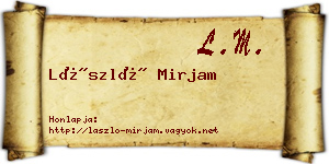 László Mirjam névjegykártya
