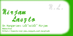 mirjam laszlo business card